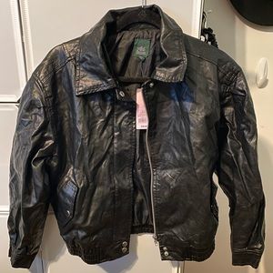 Black faux leather jacket.  Size S/true to size, NWT.